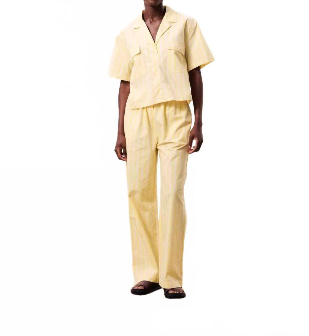 NEW FRNCH marina short sleeve shirt in butter